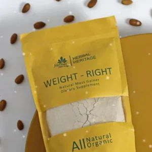 Herbal Heritage WEIGHT-RIGHT Natural Mass Gainer – Organic Dietary Supplement for Healthy Weight Gain 100g