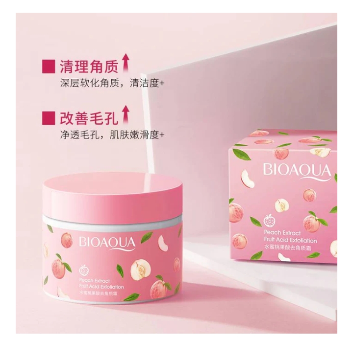 db1c71897850dc4219aebb7a72789d62 Bioaqua Peach Extract Exfoliating Face Gel Cream Fruit Acid Gentle Peeling Gel Smooth Skin Refreshing Care - 100g