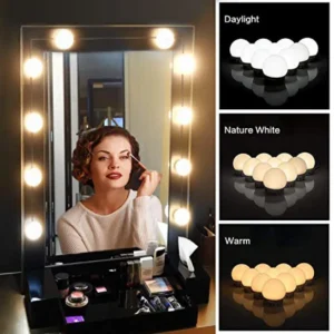 Vanity Mirror Fill Light Adjustable Luminance 3 Colors LED USB Wall Bulbs String For All Pretty 3 Colors Dimmable Vanity