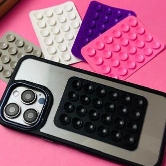 dc231fcbab70954507aa6132ffb224d2 1Pc Mobile Bubble Grip Silicone Suction Both Side Bubble Grip Cup Phone Strong Grip Holder Hands Free (Random Color) - Image 2