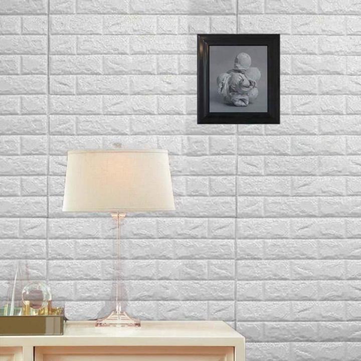 dc60bd3499bf225c6973c0362a7916b8 3D Wall Sticker White Brick Sheet | Waterproof Self Adhesive Home Decor Wallpaper For Bedroom And Living Room (Size 70x7 - Image 2