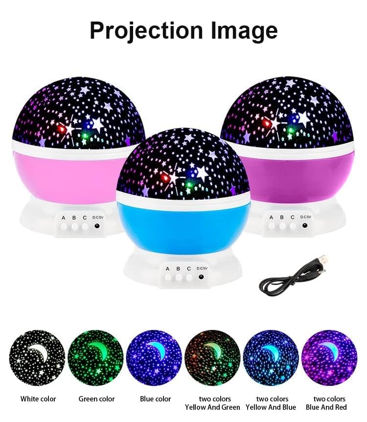 de1ad4e47902d0c898ecfbbb9cb97778 Night Light Star Lamp Starry Sky Projector | 360° Rotating LED Star Light Lamp With Multicolor Projection | Perfect Tabl - Image 2