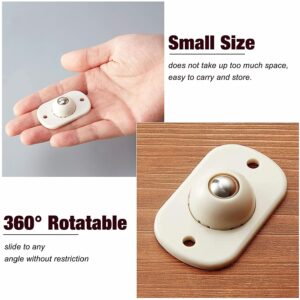 Mini Furniture Mover Wheels | Set of 4 | 360° Rotation | Stainless Steel KS | For Furniture & Storage
