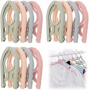 dfb5b51ff6595881374cfe57944c5295 Portable Folding Clothes Hangers with Slots – Pack of 10 Durable Travel-Friendly Hangers. ( Random Colour ) - Image 5