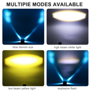 Universal Motorcycle LED Auxiliary Headlight โ High/Low Beam Super Bright Fog & Driving Light with Waterproof IP65 S