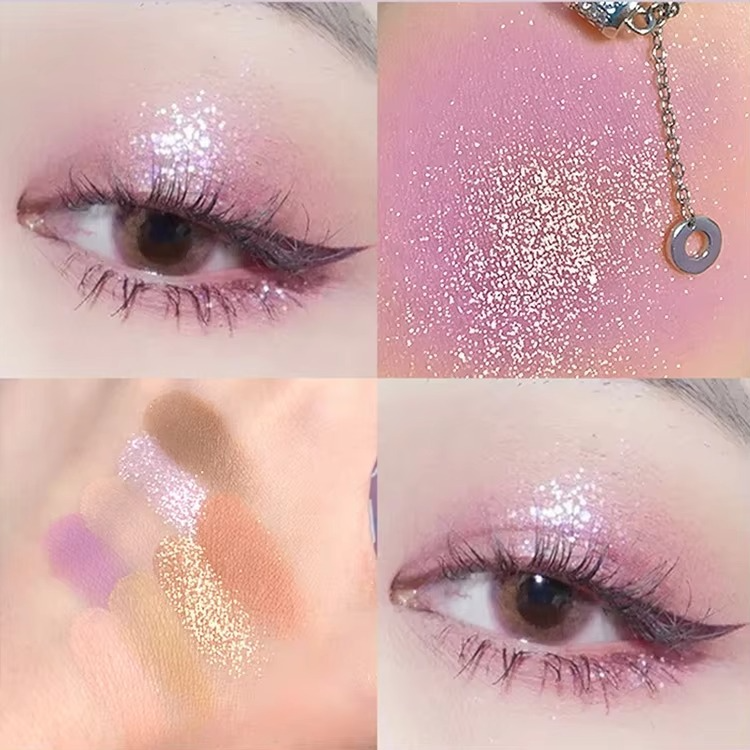 download-14-2 08 Colors Biya Star Flash Eight-Color Eye Shadow Palette Matte Pearl Light Fine Color Milk Tea Earth Niche Glitter Eye S - Image 2