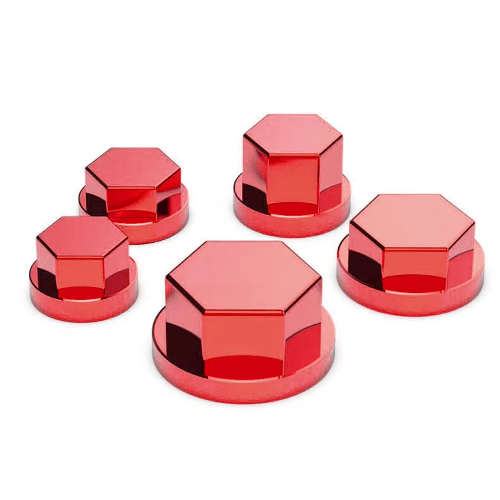 30pcs/set High Quality Chrome Plating Plastic Motorcycle Screw Nut Cover Cap Nut Bolt Decoration For Engine Transmission