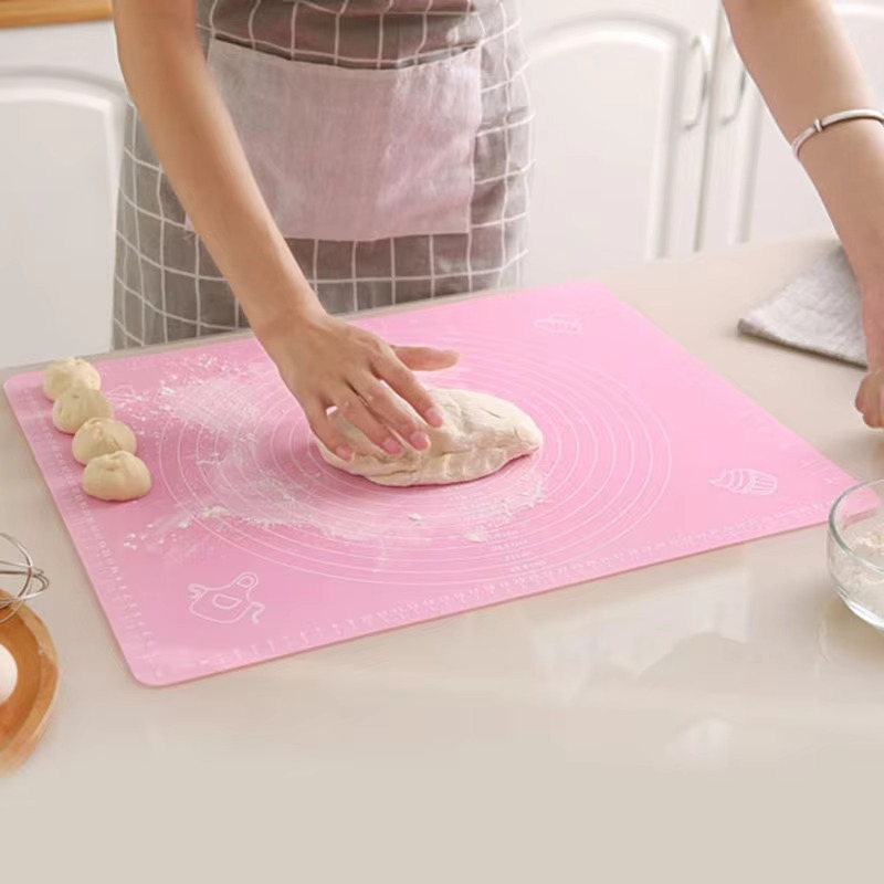 download-7 Silicone Non-Stick Rolling Mat 40x50cm – Non-Slip Pastry Mat for Dough, Cakes & Baking (Random Color) - Image 2