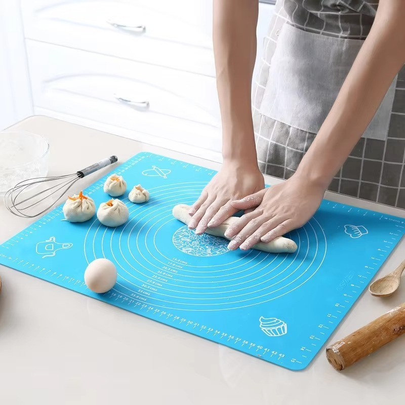 download-8 Silicone Non-Stick Rolling Mat 40x50cm – Non-Slip Pastry Mat for Dough, Cakes & Baking (Random Color)