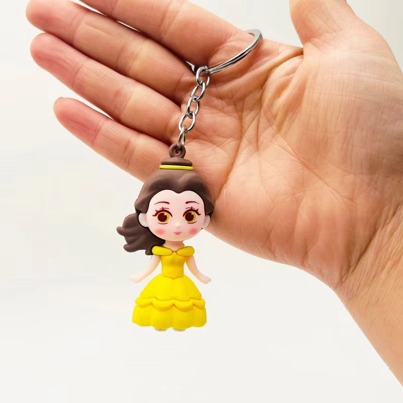 download-9-2 01 PCs Disney Princess Anime Figure Key-Chain – Cute Soft Rubber Bag Accessory | Random Design & Color | Kids Gift -