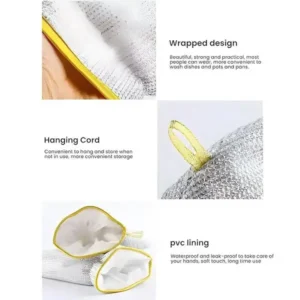 (1 pcs ) Multipurpose Wire Dishwashing Gloves | Dishwashing Rags for Wet and Dry, Steel Wire Miracle Cleaning Cloth with
