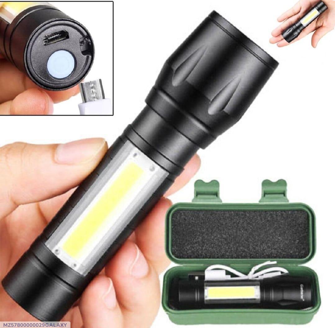 e018375c4ec3285ccbf0aba5da478cfb Portable LED Flashlight – Mini Rechargeable Torch with Side Light & Waterproof Body