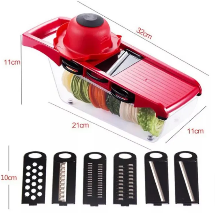 e118a367e769345e4eb4671e0d8a5279.jpg_750x750.jpg_ 10 in 1 Mandolin Slicer Vegetable Cutter with Stainless Steel Blade Manual Potato Peeler Carrot Cheese Grater Nicer Kitc - Image 3