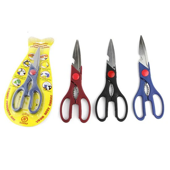 e1fd837d7070cc1166293a44cd64f360 Multifunctional Kitchen Scissors – Durable Stainless Steel, for Cutting, Chopping & Everyday Use.(Random Colour) - Image 4