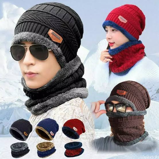 e2457505c32cc63758767ebf96c41164 New Stylish Cotton Beanie Full Set – 2 Piece Cap + Neck Warmer