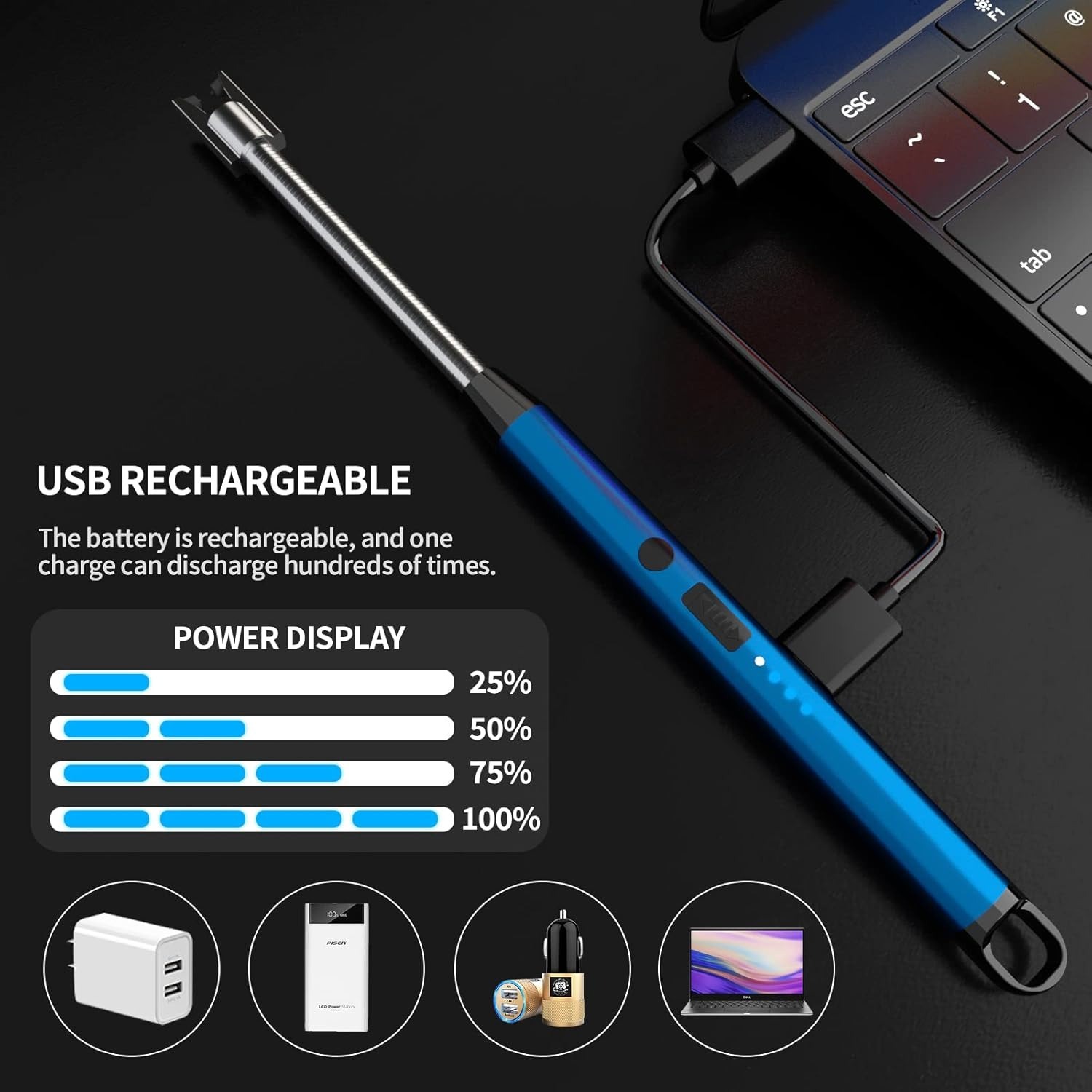 e304f3ab0d223859f69368e15152d830 Plasma Electric Lighter – USB Rechargeable Flameless Windproof Arc Lighter - Image 2