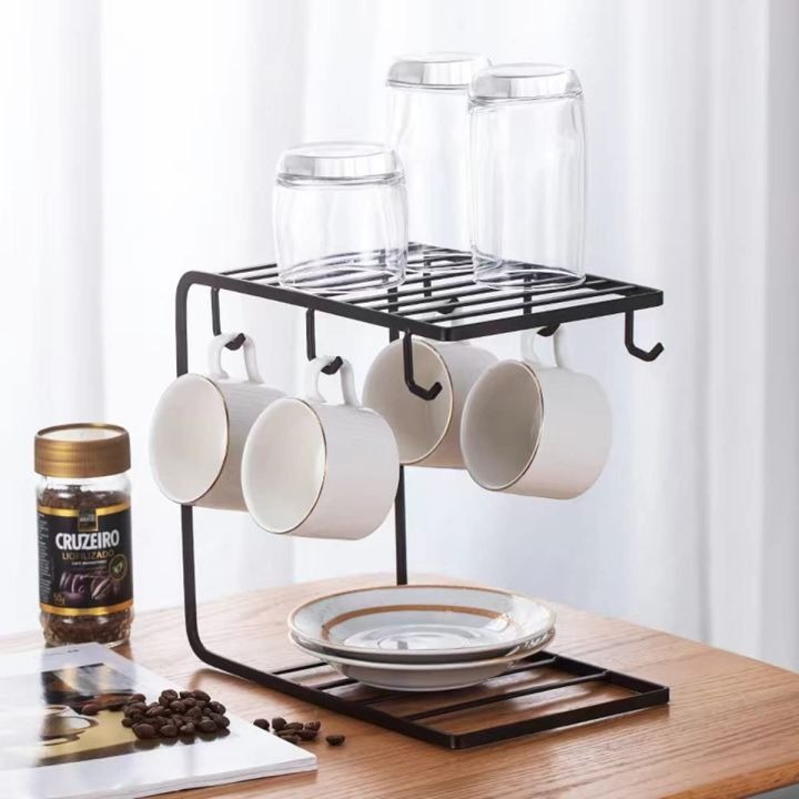 e4b6cc893d7939fd7d4d074675637c9d Metal Mug Stand Holder Tree Rack – Modern Space-Saving Mug Organizer with Smooth Hooks for Kitchen & Coffee Corner Decor - Image 2