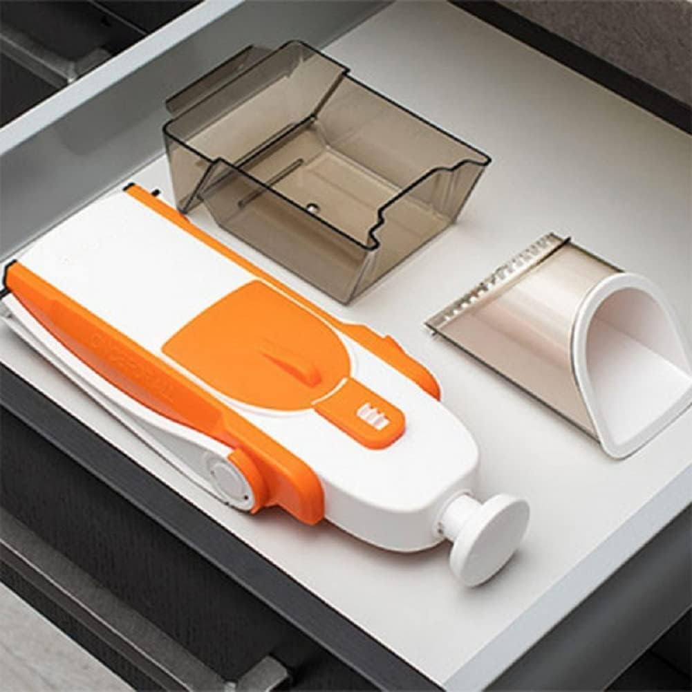 e56acbf9e41eecb586de9376e7ea9121 Safe-Slice Vertical Mandoline Slicer – Multi-Purpose Vegetable Cutter & Julienne Tool with Adjustable Thickness - Image 2