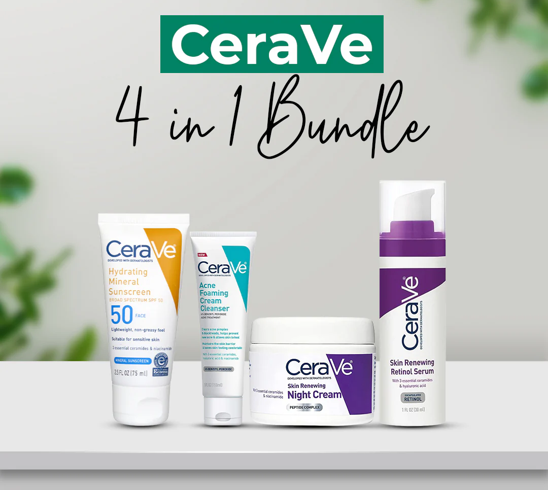 e652335c2900b53469aaebb4eacc9e37 CeraVe Complete Skincare Combo Kit – Sunscreen SPF 50, Acne Cleanser, Retinol Serum & Night Cream - Image 2