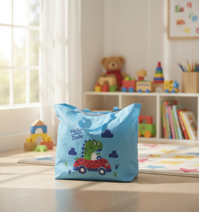 e6a74203ad5fb813fd33410fdfc7196c Large Capacity Storage Bag With Cute Dinosaur Print – Foldable, Durable, And Perfect For Toys, Clothes, And Everyday Org - Image 4