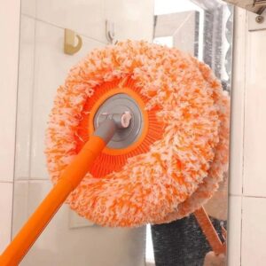 360° Rotating Microfiber Mop | Extendable Handle Telescopic Floor Cleaning Mop | Sunflower Round Mop For Home, Office An