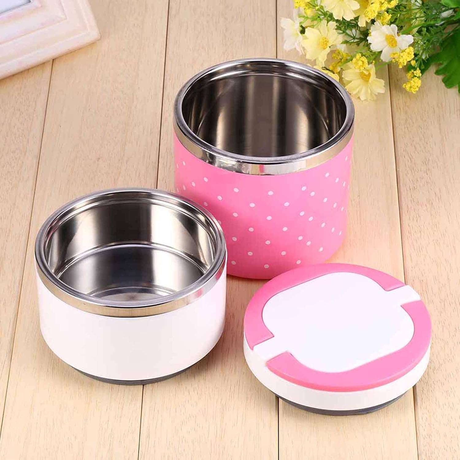 e7fbea5d391cea14eeb652b56e42d58a 2 Layer Stainless Steel Airtight Lunch Box 930ml With Leak-Proof Design - Image 2