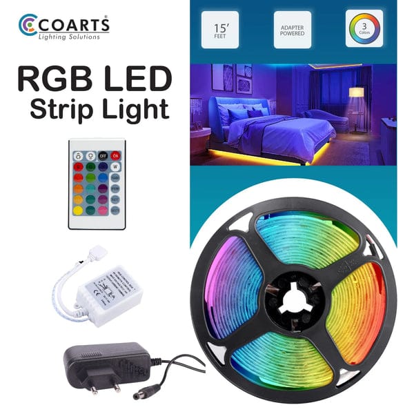 e86908342b1fac08b52152f0de96a81a RGB LED Strip Light 16FT | Color Changing Light Strip with Remote & App Control for Room, TV, Party & Home Decoration - Image 2