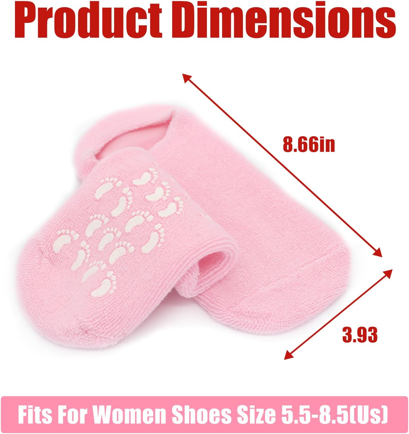 e87de2d00249e963cf366f583e949353 Moisturizing Spa Socks Silicone Gel Socks for Women Repairing Softening Dry Cracked Feet Comfortable Care (Random Color) - Image 2