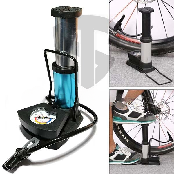 e8a95d22457a349284eaabbe1b60883d Foot And Hand Air Pump With Air Pressure Gauge – Fast Portable Car Bike And Cycle Inflator For Tires Balls And Inflatabl - Image 4