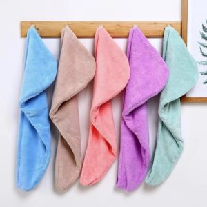 Hair Drying Towel Cap – Quick Dry, Soft & Absorbent Turban Wrap for Women | Anti-Frizz Hair Wrap Towel for Bathroom & Sa