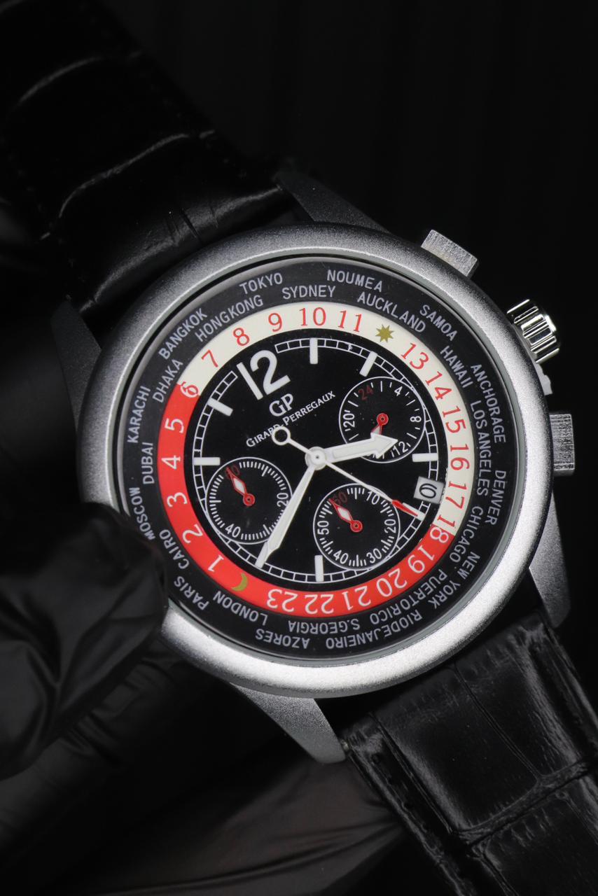 e981d34b1a7af691dfce0fe1f298d777 Casino Design Chronograph Leather Strap Watch Vintage Inspired Dial Functional Sub Dials Precise Quartz Movement - Image 5