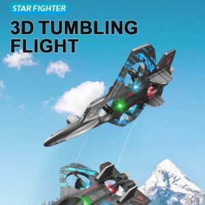 Premium RC Fighter Jet Plane 24G Remote Control Foam Airplane Toy High Speed Glider Stunt Aircraft for Kids Adults