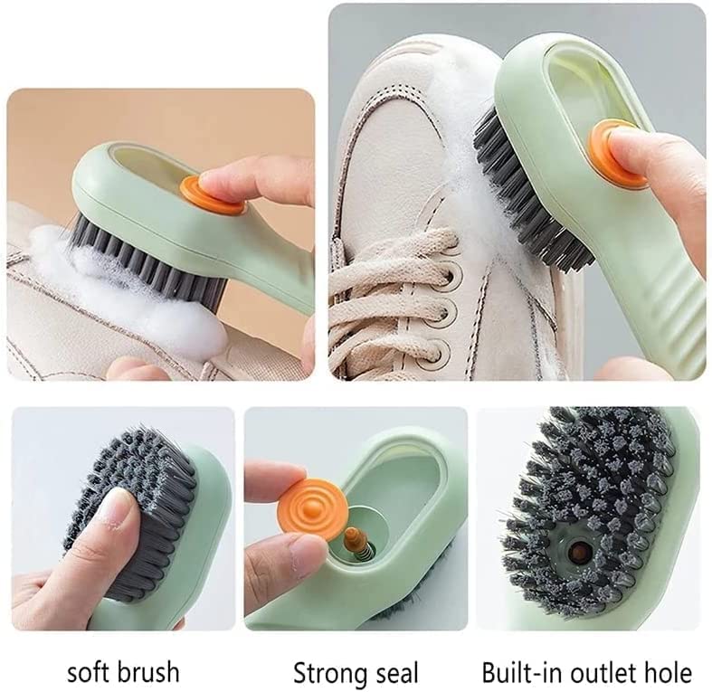 eaeeb80e59ab01a84e4ef66b829116ec Multifunctional Shoe Brush with Liquid Box, Household Soft Fur Liquid Cleaning Shoe Brush, Long Handle Shoe Brush Press - Image 4