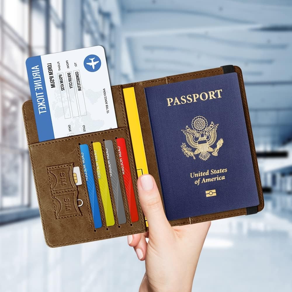 eb4991cadebab06f4c494562909bf812 Voyager Series RFID Protected Passport Cover Holder And Travel Wallet Premium Leather - Image 2