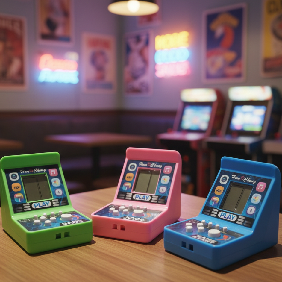 ed6d4c1ea8ad33bd23acca25f0f77edc Han Cheng Cube Game Console Mini Portable Electronic Game Console Providing Fun Entertainment (Random Color) - Image 2
