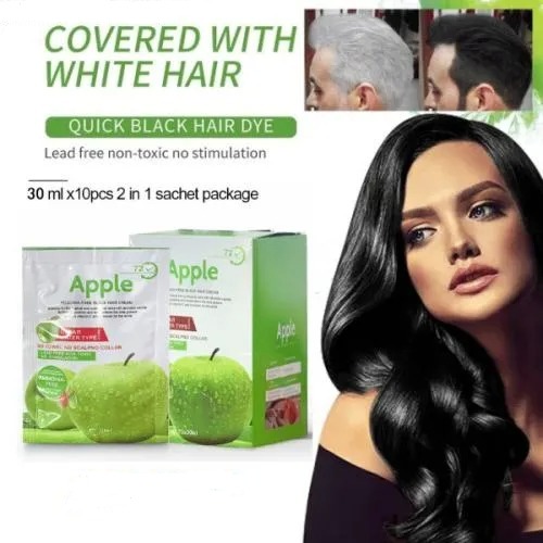 ed8e1d2864c3b3f12cb0b07df4787a73 Apple Ammonia-Free Black Hair Shampoo (30ml x 10 Sachets) - Image 3