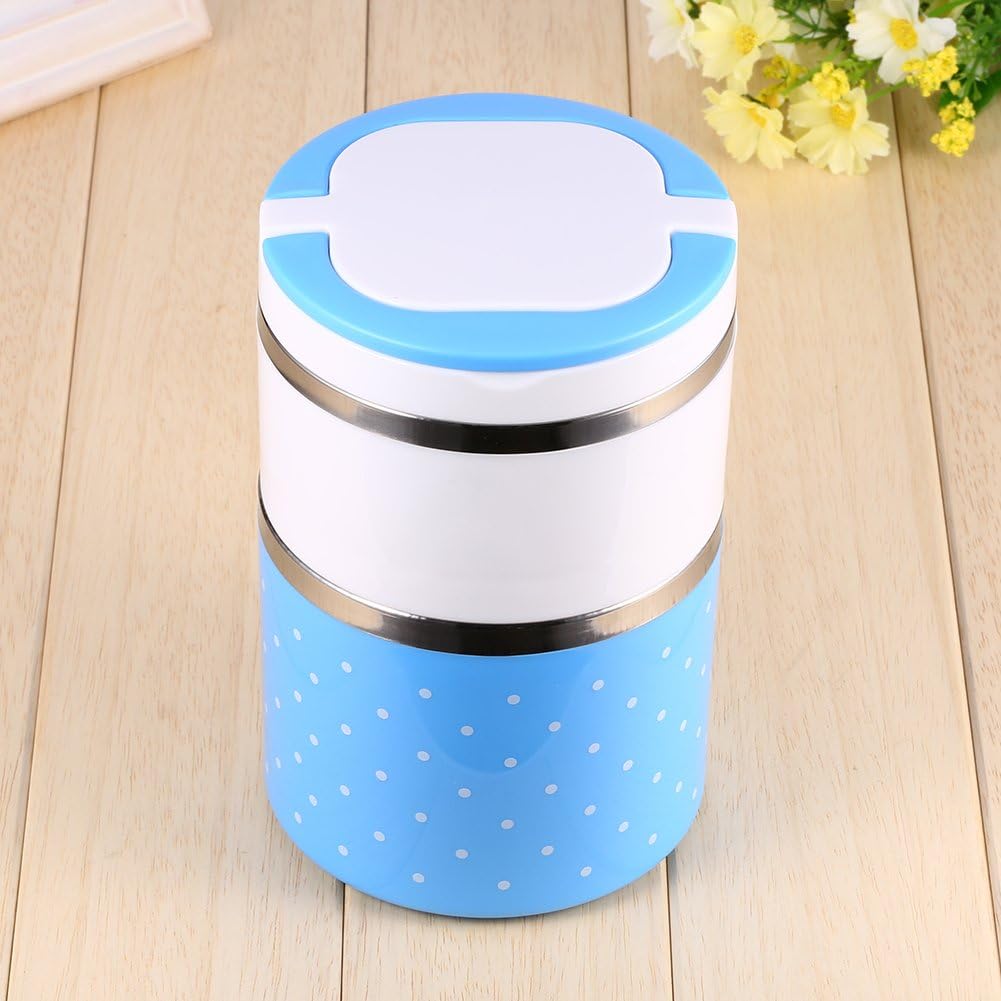 eddd52247d8d09ebb2aa8a9a9fcd0f71 2 Layer Stainless Steel Airtight Lunch Box 930ml With Leak-Proof Design