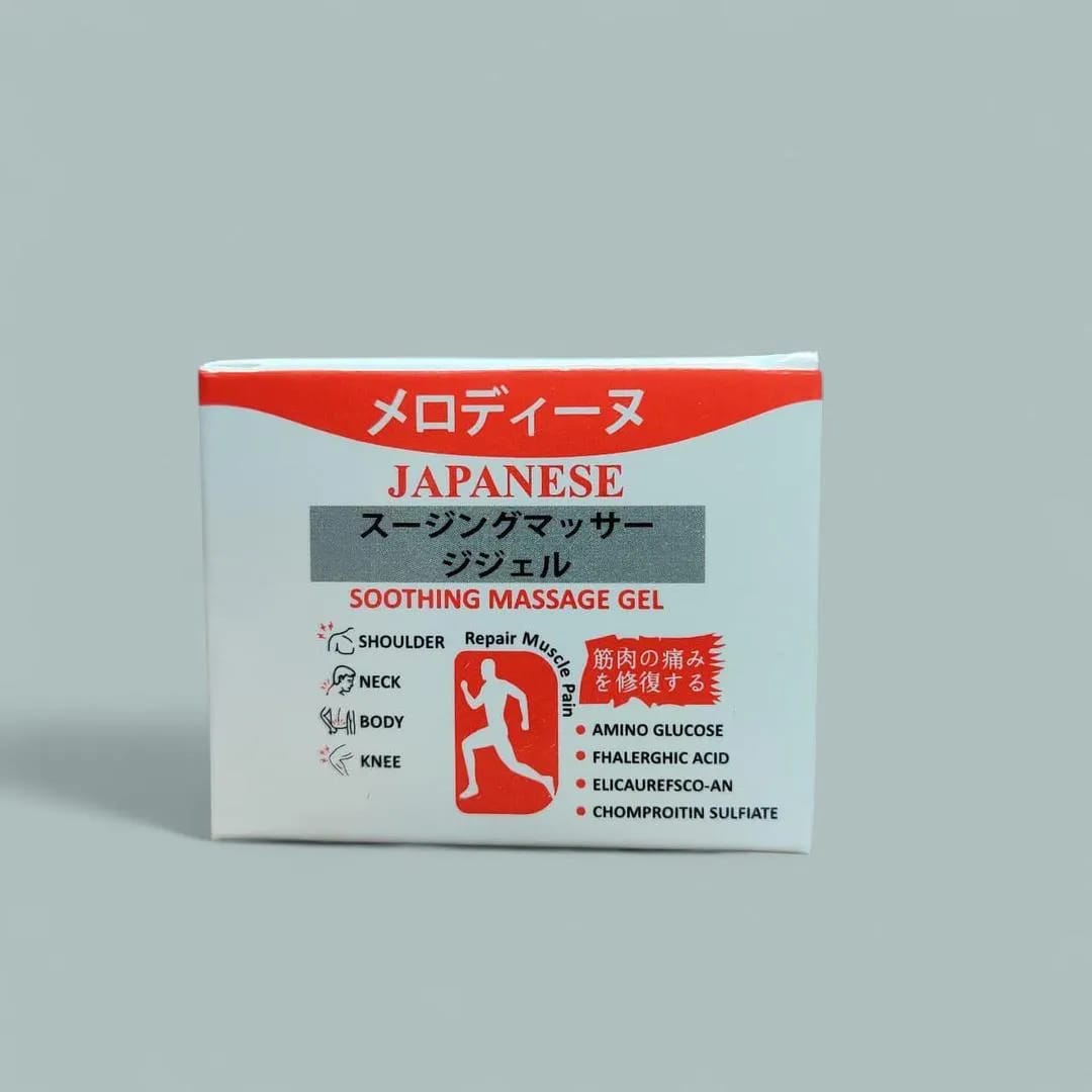 ee9baa17e578fdc9adeaa5eba633019f Melodine Japanese Soothing Massage Gel (120g) – For Neck, Shoulder, Knee & Muscle Pain Relief - Fast Acting