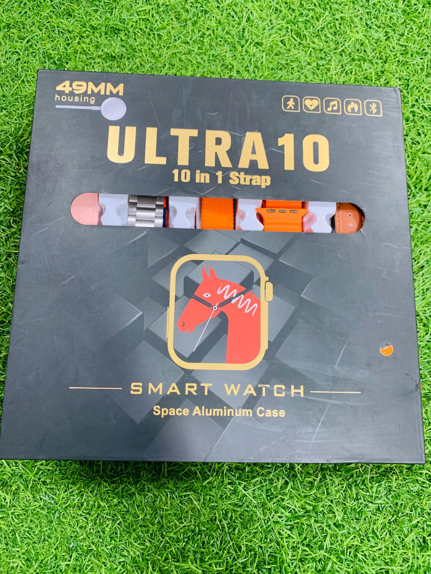 eec3b19baa0e5927c852cc667e296511 Ultra 10 Smart Watch | 10 in 1 Straps+Jelly Case | BT Calling | Super HD Display 49mm | Multi color straps & wireless ch - Image 2