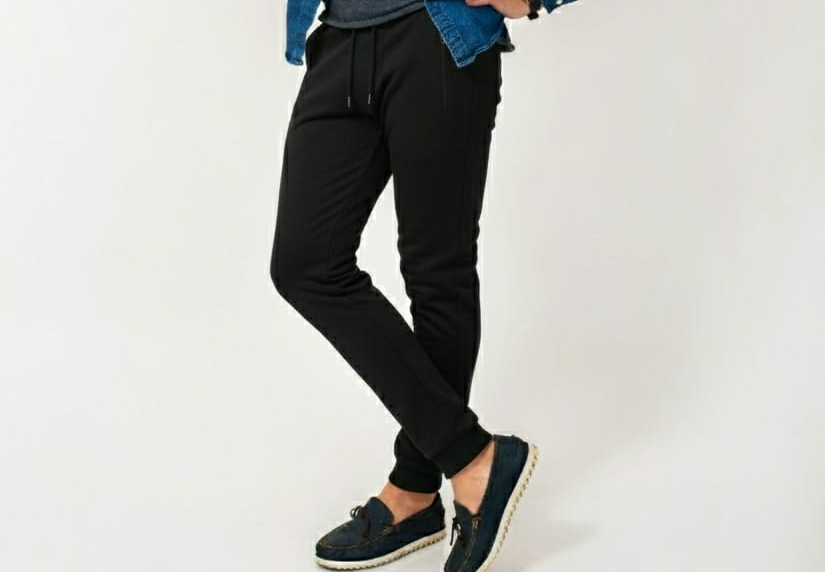 ef5a091345e208318bb6ca346a8cb6fe Black Trouser with Double Side Zipper Pockets | Comfortable & Stylish Casual Bottom | Premium Fabric