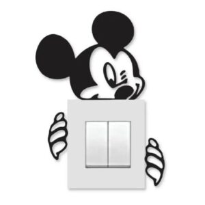Miki Mouse Shape Wooden Wall Art – Cute Animal Design Decorative Wooden Piece For Home, Kids Room, Or Office Wall Decor