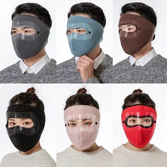 f1d663212b173e0ec547a1167ca7758d Full Face Shield | Dustproof Anti‑Fog | Winter Warm Fleece Mask | Windproof Riding HD Shield – 1Pc Random Colour - Image 4