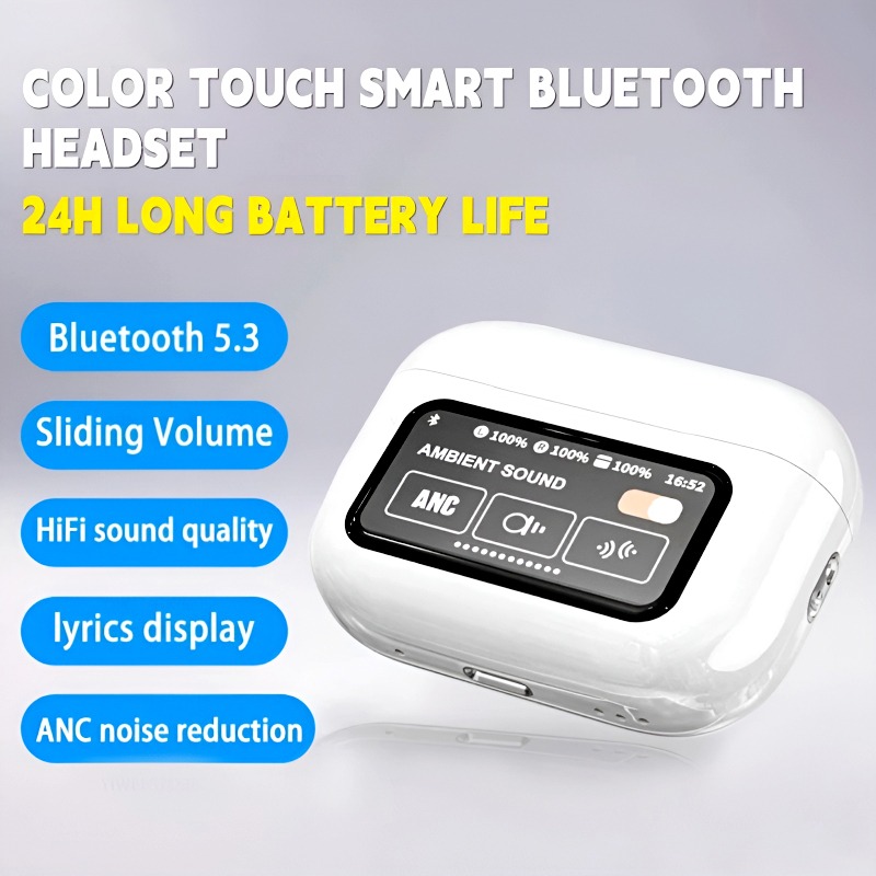 f4922353af1398a7e4db53c8d5eb136b A9 Pro 2 Wireless Earbuds – Bluetooth with ANC+ENC, 4 Pcs Ear Tips, White