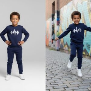 Boys Winter Casual Long Sleeve Printed Patchwork Round Neck Sweatshirt | Warm, Stylish & Comfortable Winter Wear