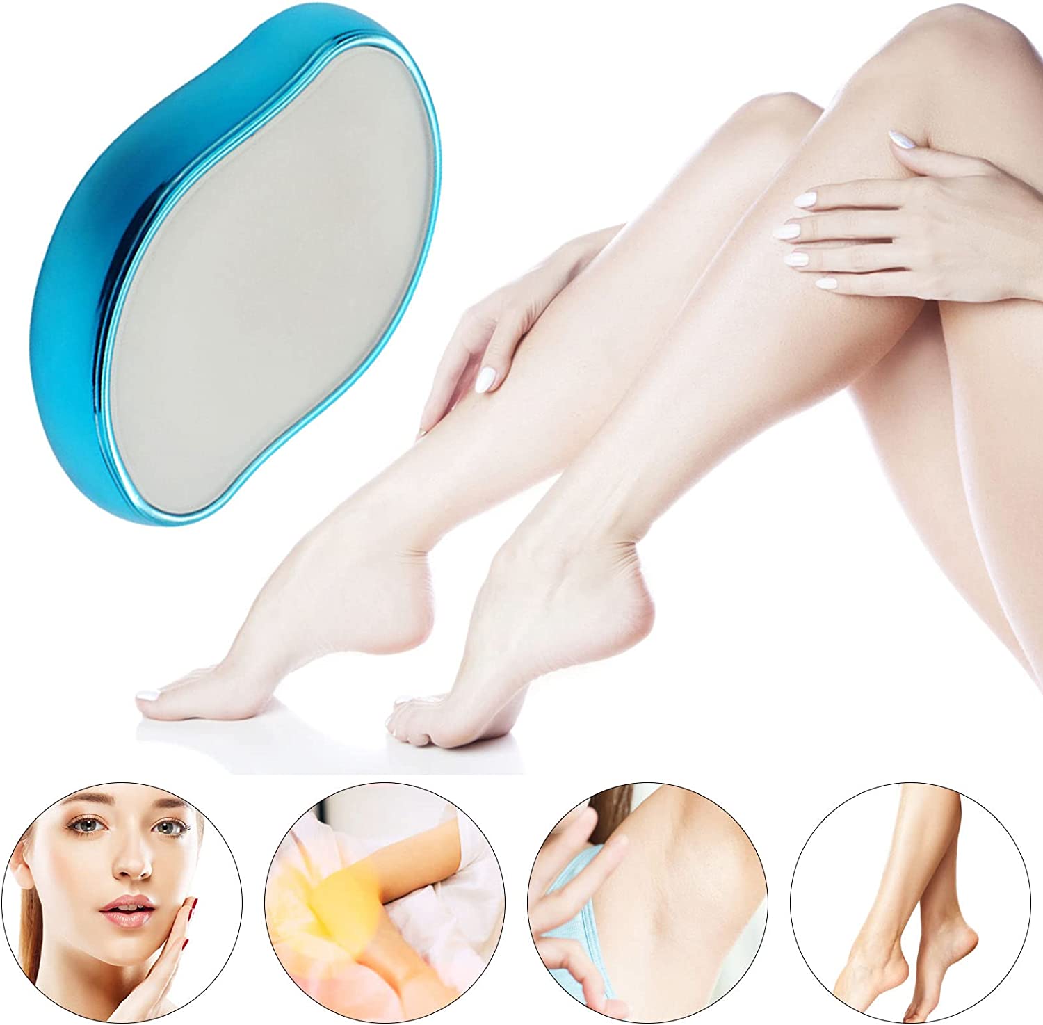 f574d1986cf11ba3c433e4f4a9abc098 Crystal Hair Eraser – Magic Painless Hair Remover Stone for Men & Women | Reusable Exfoliating Epilator for Legs, Arms &