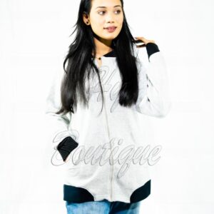 Winter Collection Women’s Plain Grey Jacket | Stylish & Warm Outerwear | Elegant Winter Fashion for Ladies