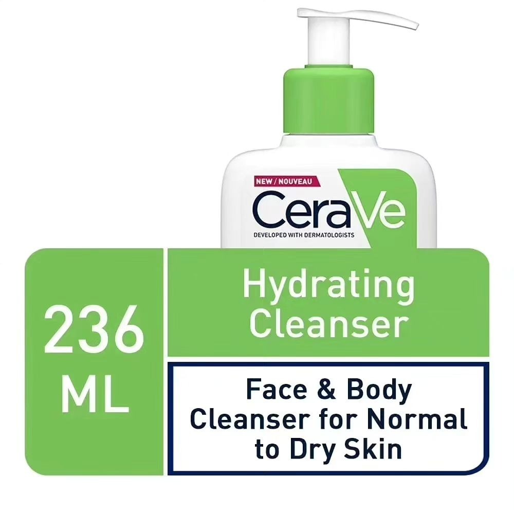 f5d992c31abb60a5f06562b9f7d0a9e6 CeraVe Hydrating Cleanser with Hyaluronic Acid & Ceramides – Moisturizing Face Wash for Normal to Dry Skin (236ml) - Image 2