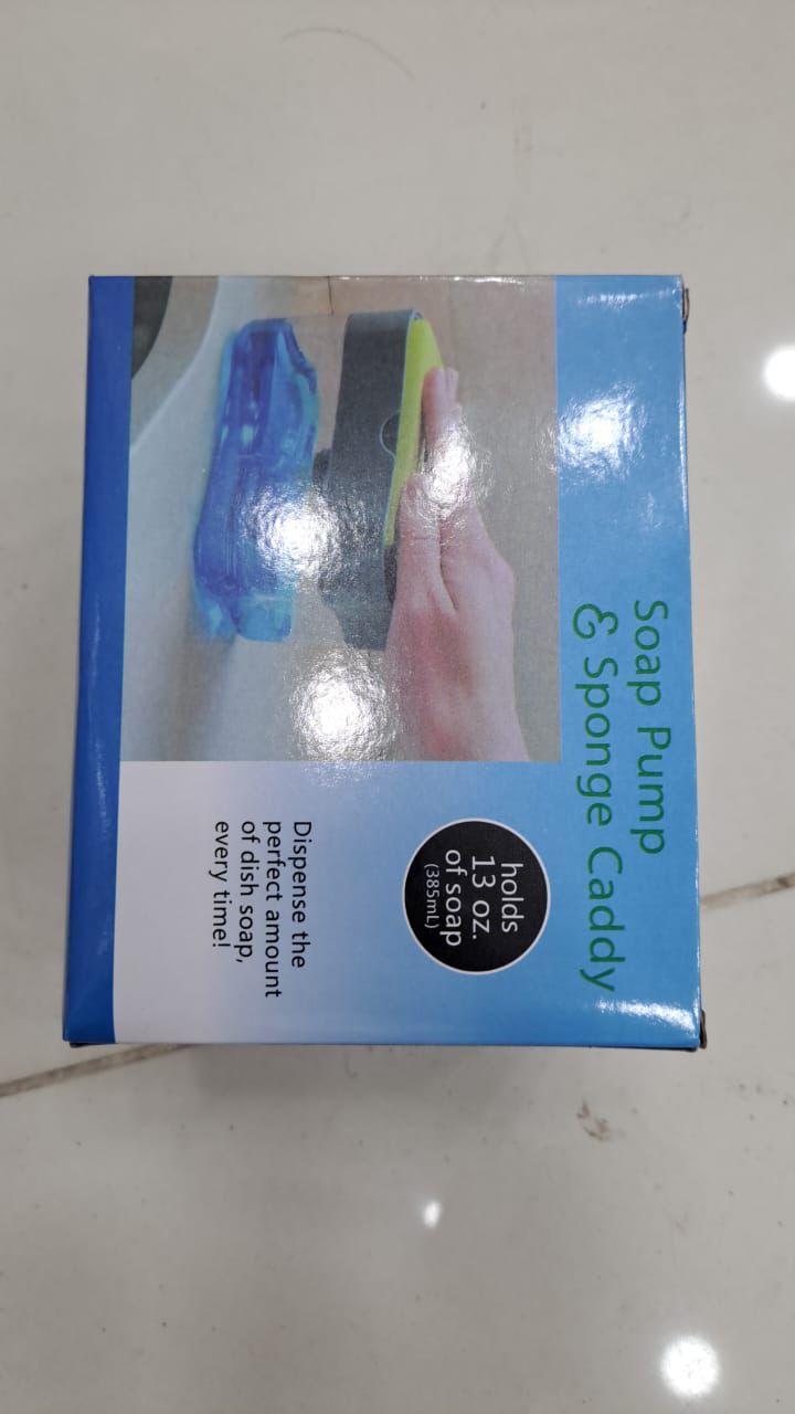 f5f75994097f4ea33875b021436b5213 2-in-1 Soap Pump & Sponge Caddy Dispenser | Kitchen Liquid Soap Dispenser with Sponge Holder for Easy Dishwashing withou - Image 2