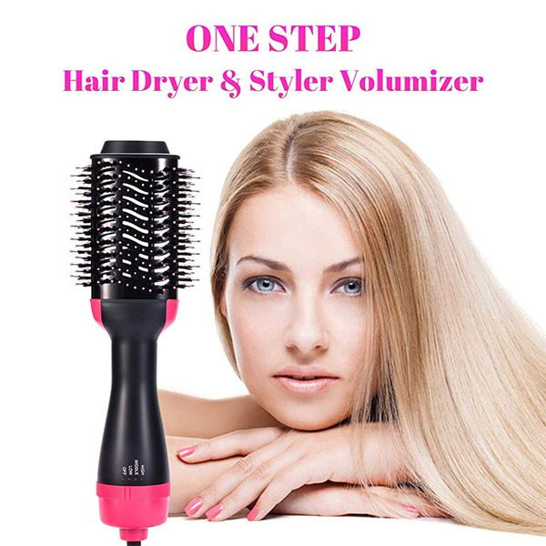 f6847a2c242ecd1a6077fffdedb6e21f One Step Hair Dryer And Styler Hot Air Brush With Extra Hair Tool Set – Professional Volumizer, Straightener, Curler, An - Image 2