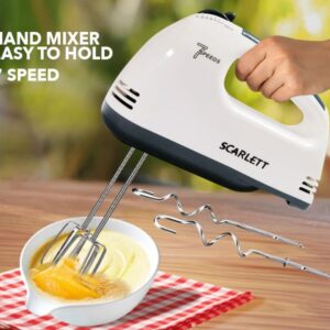 DH-133 Scarlett Multifunctional 7 Speed Mini Mixer Electric Food Blender Scarlett Handheld Mixer Egg Beater Automatic Cr